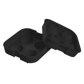Moule noir à glaçons boules capacité 4 glaçons en silicone