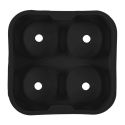 Moule noir à glaçons boules capacité 4 glaçons en silicone