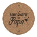 Coffret en liège avec 4 accessoires pour le vin édition "La boîte secrète de papa"