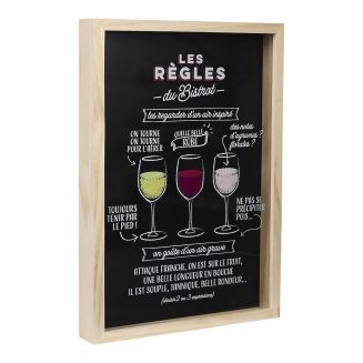 Cadre en bois pour collection de bouchons en liège style bistrot