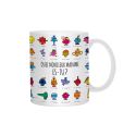 Mug thermoreactif 30 cl en céramique blanc avec personnages mrs et mme