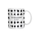 Mug thermoreactif 30 cl en céramique blanc avec personnages mrs et mme