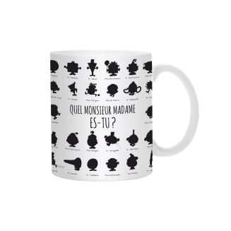 Mug thermoreactif 30 cl en céramique blanc avec personnages mrs et mme