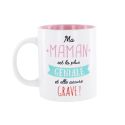 Mug 30 cl en céramique blanc avec message "ma maman est la plus géniale"