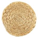Set de 4 dessous de verre ronds tressés en jute naturel (Ø10cm)