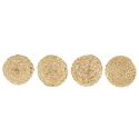 Set de 4 dessous de verre ronds tressés en jute naturel (Ø10cm)
