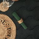 Set de 4 ronds de serviettes tressés en jute naturel (Ø4cm)