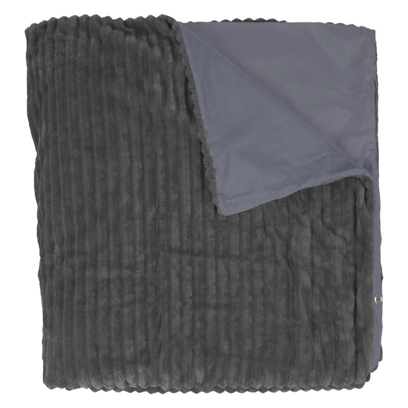 Parure de Lit 220x240cm Côtelée Gris Anthracite Parure de Lit 220x240cm Côtelée Gris Anthracite