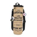 Sac bouteille isotherme marron de 1,5L avec message