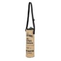 Sac bouteille isotherme marron de 1,5L avec message
