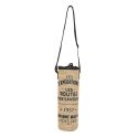 Sac bouteille isotherme marron de 1,5L avec message