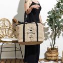 Sac isotherme grand format marron de 33L avec message