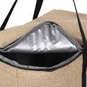 Sac isotherme grand format marron de 33L avec message