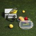 Lunch bag isotherme 2,6L avec boîte repas plastique & pain de glace jaune