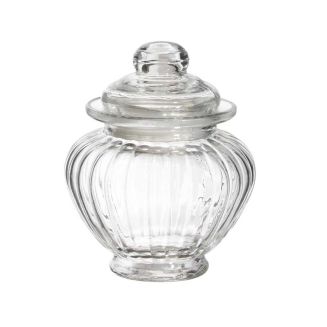 Bonbonnière en verre arrondi transparent Ø10cm