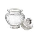 Bonbonnière en verre arrondi transparent Ø10cm