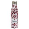 Bouteille de Transport isotherme 50cl fleurs roses et inscription “Merci maîtresse"