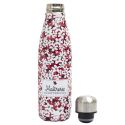 Bouteille de Transport isotherme 50cl fleurs roses et inscription “Merci maîtresse"