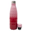 Bouteille de transport isotherme 50cl rouge et rose motif cœur embossé