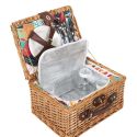 Panier de pique-nique pour 4 personnes avec vaisselle complète style exotique