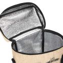 Lunch bag isotherme 9L avec bandoulière réglable à effet jute naturel