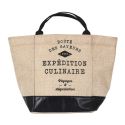 Lunch bag isotherme de 6L à effet jute nature