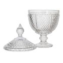 Bonbonnière en verre style diamant H31 cm