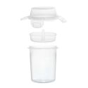 Lunch box gobelet 44 cl à double compartiment en plastique transparent avec couverts