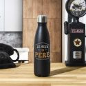 Bouteille de transport isotherme 50cl noir "je suis ton père"