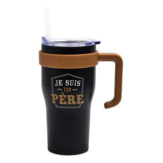 Mug de transport mini miami 60cl noir "je suis ton père"