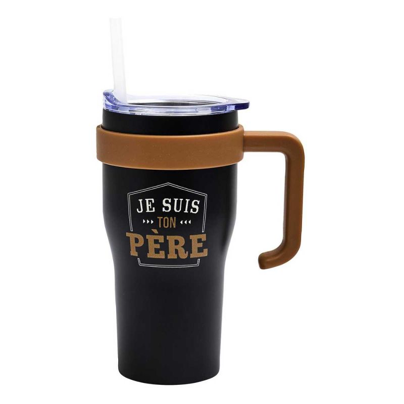 Mug de transport mini miami 60cl noir "je suis ton père" Mug de transport mini miami 60cl noir "je suis ton père"