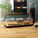 Boîte à pain en plastique avec base en bambou faisant guide de coupe
