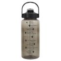 Bouteille de transport 2L noir fumé en plastique avec messages de motivation