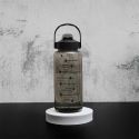 Bouteille de transport 2L noir fumé en plastique avec messages de motivation