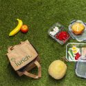 Lunch bag isotherme de 5,5L en kraft avec 2 sangles de transport