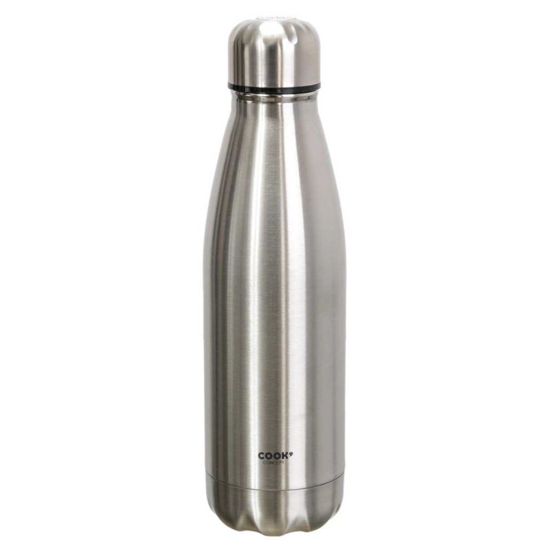 Bouteille de transport isotherme 50cl en inox gris Bouteille de transport isotherme 50cl en inox gris