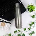 Bouteille de transport isotherme 50cl en inox gris