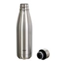 Bouteille de transport isotherme 50cl en inox gris