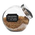 Set de 48 étiquettes autocollantes noires (6x4 cm) pour bocaux de cuisine
