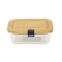 Lunch box 32cl en verre avec couvercle en bambou