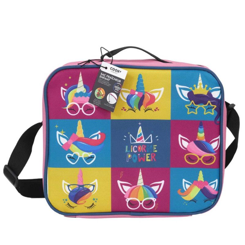 Lunch bag isotherme enfant en polyester motif licorne Lunch bag isotherme enfant en polyester motif licorne