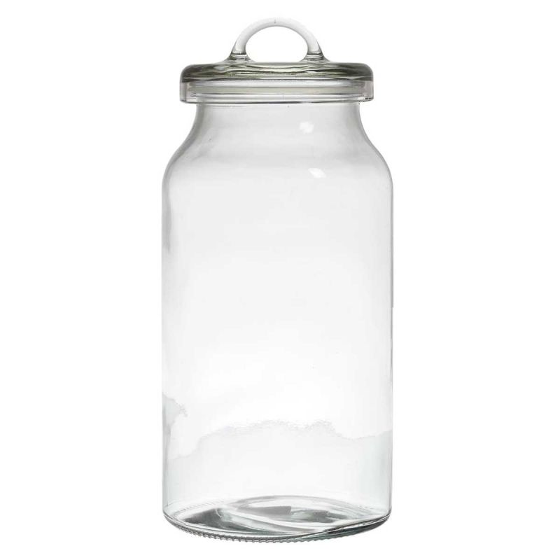 Bocal de 2,7L en verre avec couvercle (H29,5cm) Bocal de 2,7L en verre avec couvercle (H29,5cm)