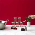 Set de 6 pots à confiture en verre 30cl avec couvercles en métal imprimé