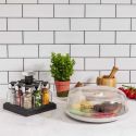 Cloche micro-ondes avec capuchon vapeur transparente