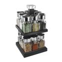 Carrousel tournant à épices avec 16 pots en verre