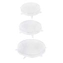 Lot de 3 couvercles flexibles et réutilisables en silicone