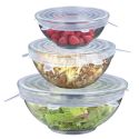 Lot de 3 couvercles flexibles et réutilisables en silicone