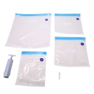 Lot de 4 sachets de conservation avec pompe vide d'air