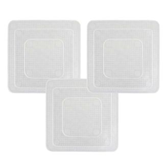 Pack de 3 couvercles en silicone extensibles carrés 3 tailles 9,5 cm - 14 cm - 19 cm