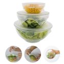Pack de 3 couvercles en silicone extensibles carrés 3 tailles 9,5 cm - 14 cm - 19 cm